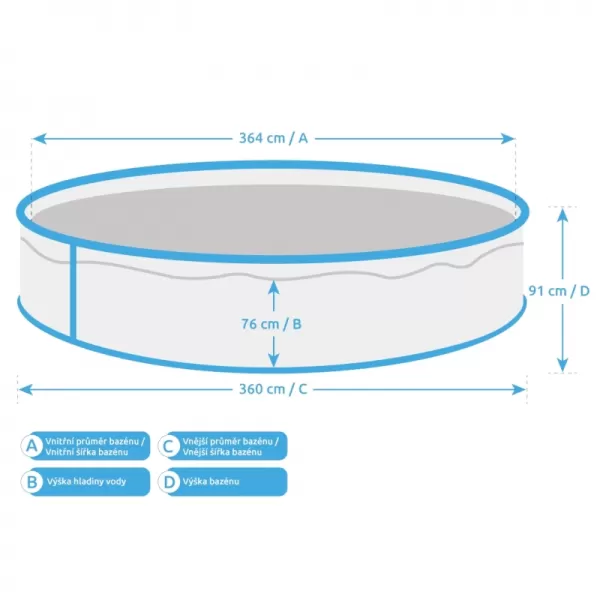 Bazén Orlando 3,66x0,91 m s příslušenstvím Marimex 10340197