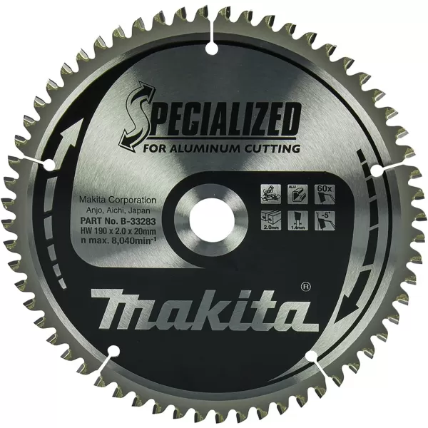 Kotouč pilový hliník SPECIALIZED 190x2x20mm 60Z Makita B-33283