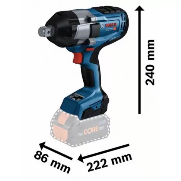 Aku rázový utahovák 2x8,0Ah BOSCH GDS 18V-1050 H BiTurbo 06019J8502