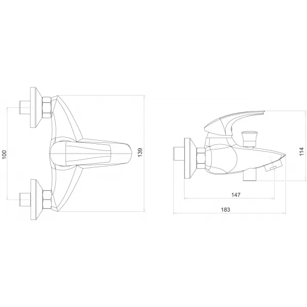 Vanová baterie 100 mm Metalia 57 chrom Novaservis 57024,0