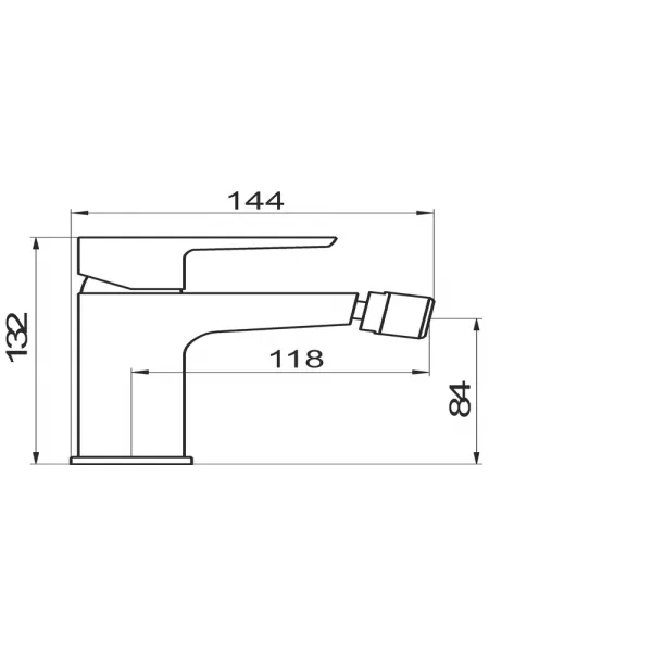 Bidetová baterie s výpustí METALIA 58, chrom Novaservis 58011,0