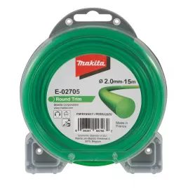 Struna nylonová 2,0mm, 15m, zelená, kulatá Makita E-02705