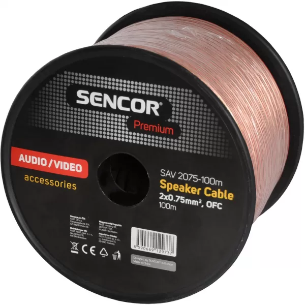 AV kabel repro kabel 2x0,75mm2 SENCOR SAV 2075-100m
