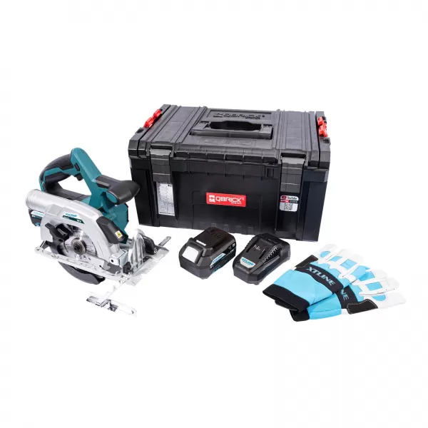 Aku kotoučová pila bezuhlíková 165 mm 18V 2x5,0 Ah + nabíječka + box XTline XT102845-2B5B