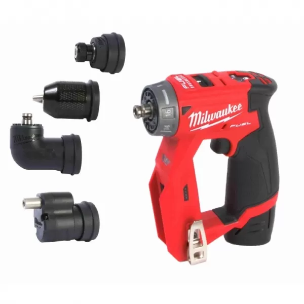 Aku vrtačka s vyměnitelnými nástavci M12 FUEL™ 12V 2x2,0Ah Milwaukee FDDXKIT-202X