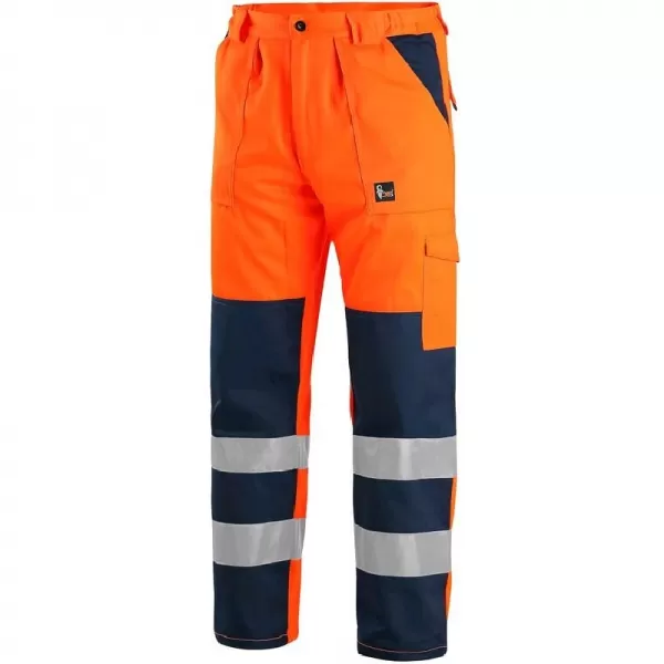 Kalhoty Canis CXS NORWICH, výstražné, pánské, oranžovo-modré