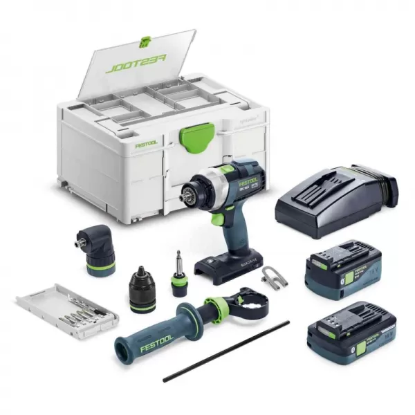 Aku vrtací šroubovák QUADRIVE TDC 18V 1x5,0 + 1x4,0Ah I-Set Festool 577612