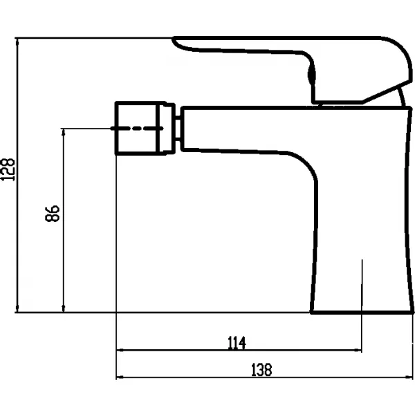 Bidetová baterie s výpustí Nobless Tina černá matná Novaservis 38011,5