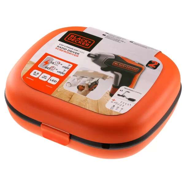 Aku šroubovák se zahnutou rukojetí 3,6V Black&Decker BCF611CK