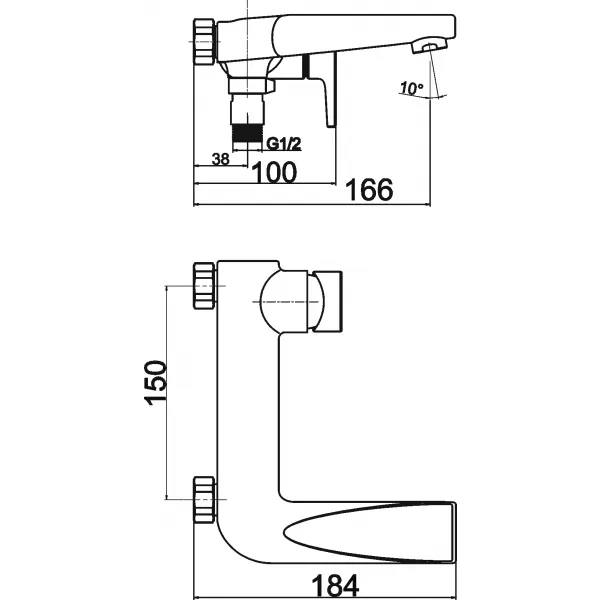 Vanová baterie bbez příslušenství 150mm Nobless VISION X chrom Novaservis 42020/1,0