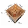 Finská sauna KARIBU TERNING 3B (92739) s předsíní natur LG3780