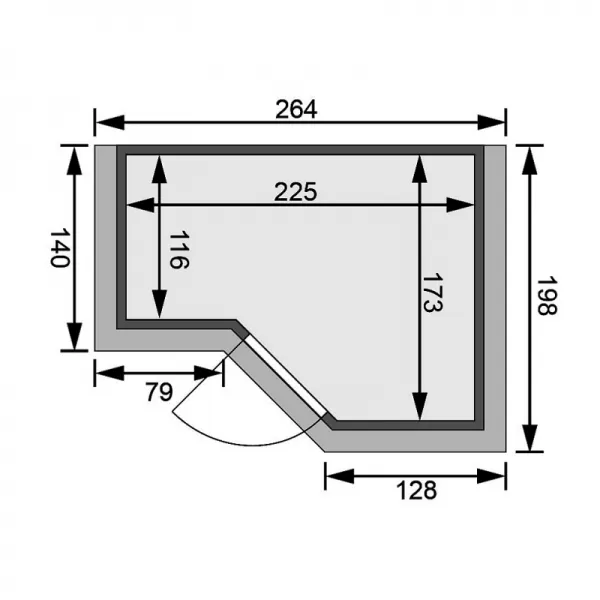 Finská sauna KARIBU SAHIB 2 (85737) LG3043