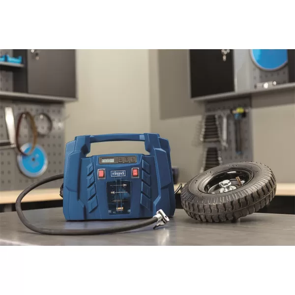 Bezolejový mobilní kompresor 12 V/230 V 8 bar Scheppach Air Force 5