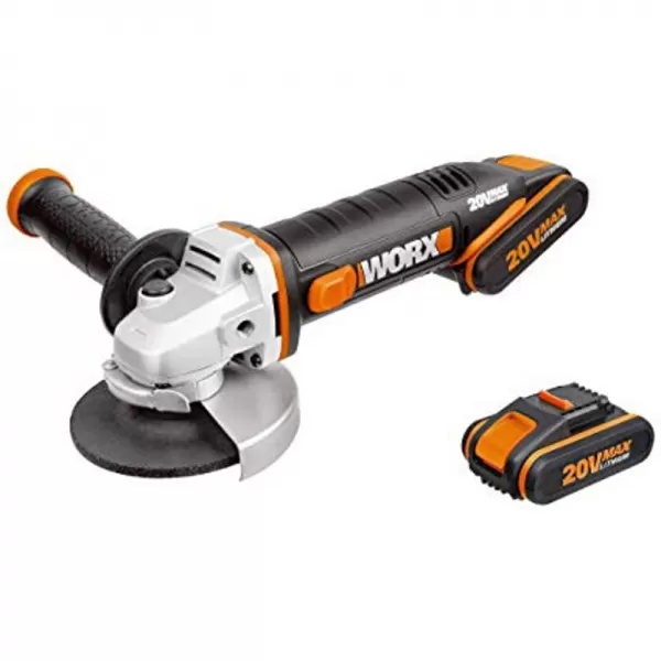 Aku úhlová bruska 20V 20V 1x2,0 + 1x4,0Ah 125mm Worx Orange WX803