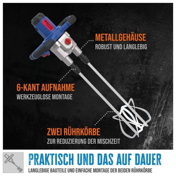 Míchač stavebních směsí GRW 1811.1 TWIN Güde 58044