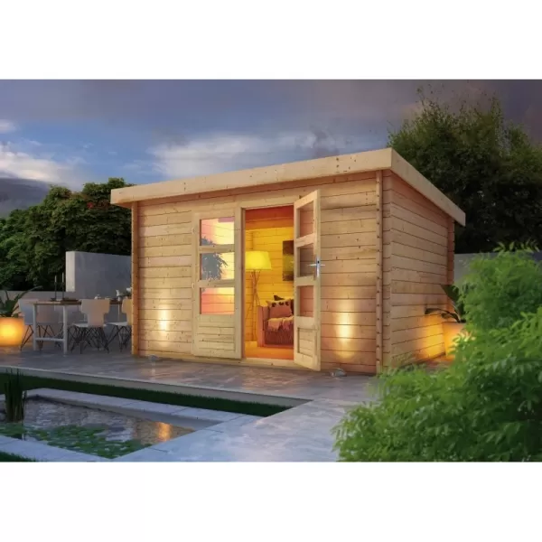 Dřevěný domek KARIBU BASTRUP 7 (73306) natur LG2843