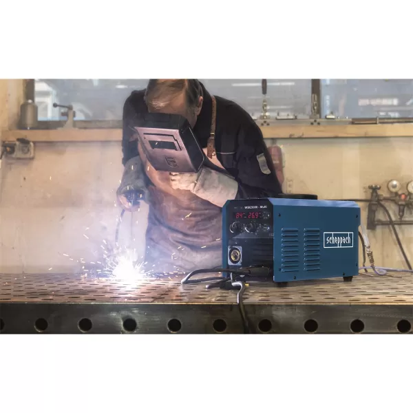 MULTI-digitální multisvářečka MMA/MIG/TIG/drátová elektroda Scheppach WSE 5000