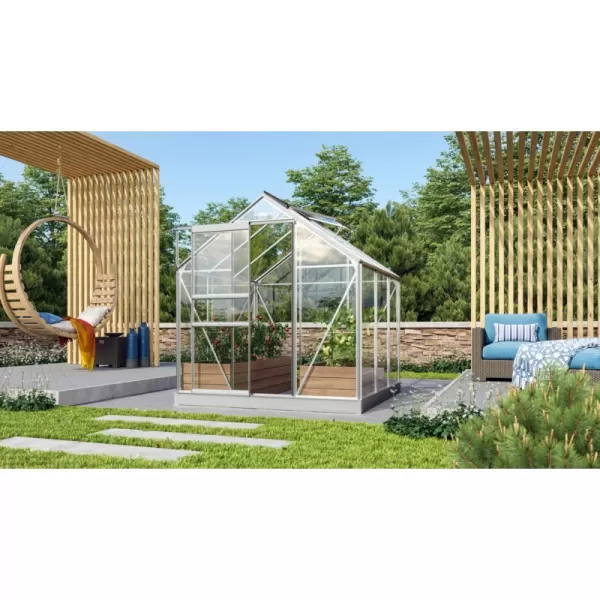 Skleník VITAVIA VENUS 3800 čiré sklo 3 mm stříbrný LG1026