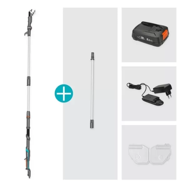 Aku teleskopické nůžky na větve HighCut 360/18V 1x2,0Ah P4A - sada Gardena 14776-20