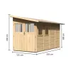 Dřevěný domek KARIBU WANDLITZ 4 (55257) natur LG2730