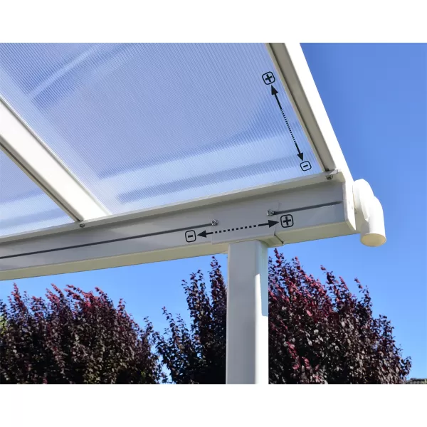 Hliníková (montovaná) pergola Palram Sierra 3000 bílá 3 x 3