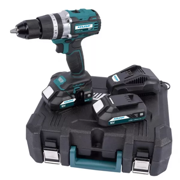Aku vrtačka bezuhlíková 18V 2x2,0Ah XTline XT102861