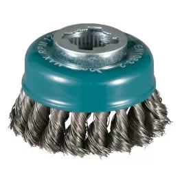 Miskovitý kartáč z ocelového drátu, splétaný drát průměr 0,35mm X‐LOCK Makita D‐73374
