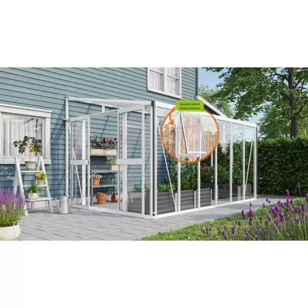 Skleník VITAVIA ATHENA 11900 sklo 3 mm + PC 10 mm bílý LG3841
