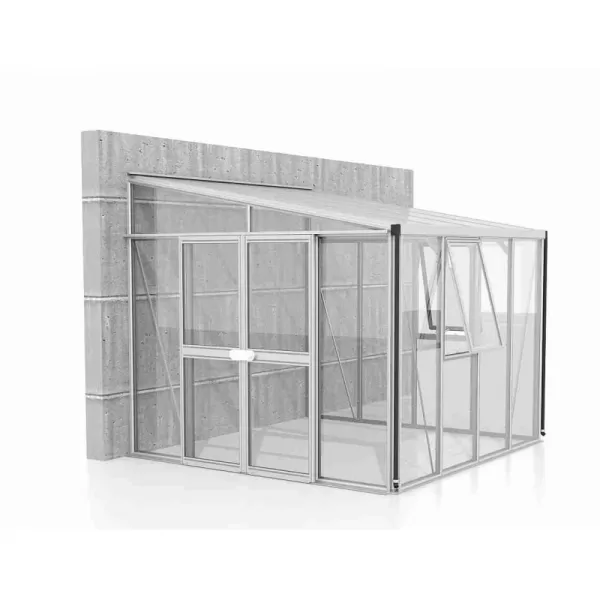 Skleník VITAVIA ATHENA 7000 sklo 3 mm + PC 10 mm stříbrný LG3830