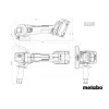 Aku úhlová bruska 18V bez aku W 18 L BL 9-125, mB Metabo 602374840