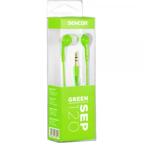 Sluchátka do uší SENCOR SEP 120 GREEN