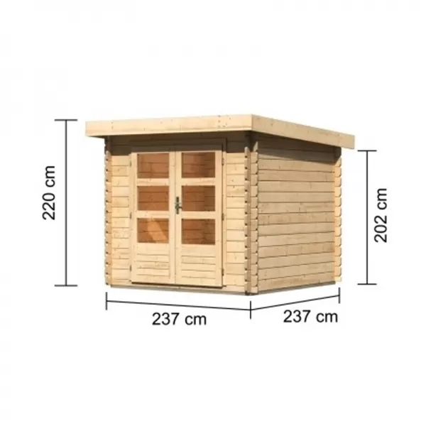 Dřevěný domek KARIBU BASTRUP 2 (73283) natur LG2805