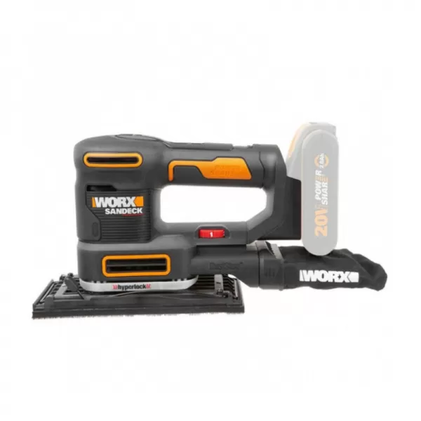 Aku multifunkční bruska 5v1 20V bez aku Worx Orange WX820.9
