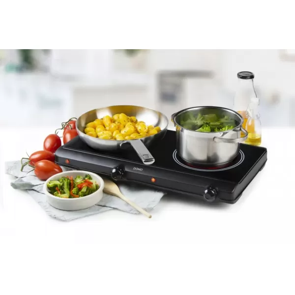 Dvouplotýnkový sklokeramický vařič DOMO DO339KP
