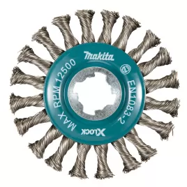 Kotoučový kartáč z nerez ocelového drtátu, splétaný X‐LOCK 115mm Makita D‐73352