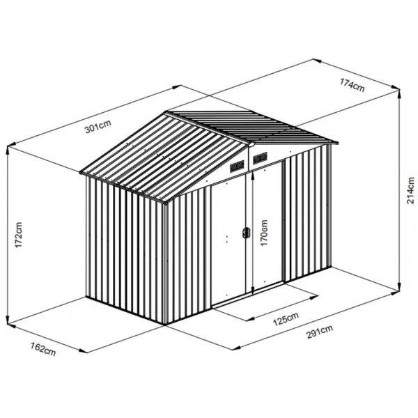 Zahradní domek MAXTORE 106 ZELENÝ LG1874