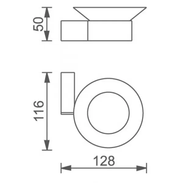 Mýdlenka sklo Titania Kate chrom Novaservis 66536,0