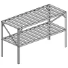 AL regál 130x50 cm dvoupolicový stříbrný GSB2 LANITPLAST LG2632