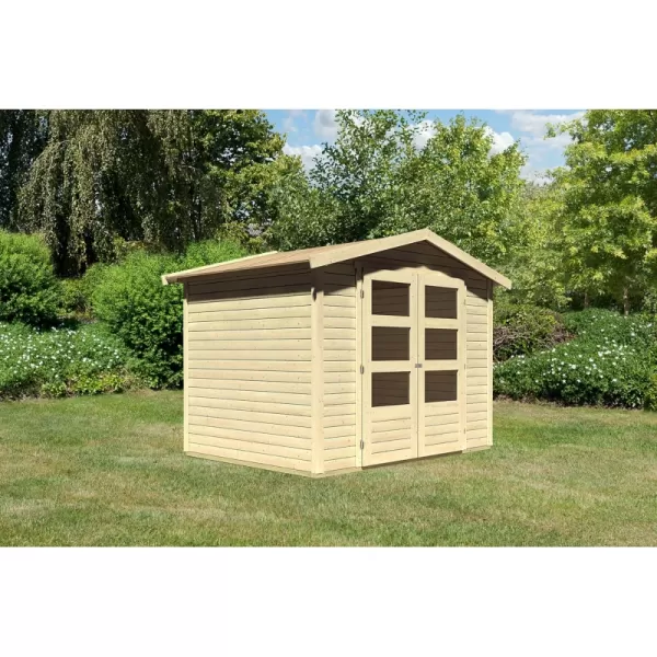 Dřevěný domek KARIBU AMBERG 3 (82972) natur LG1755