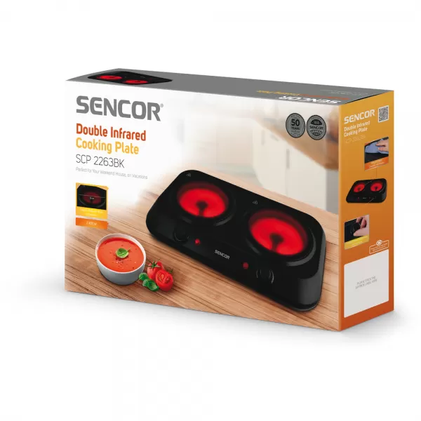 Vařič dvouplotýnkový SENCOR SCP 2263BK
