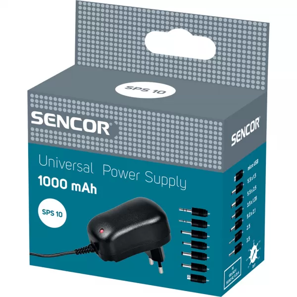 Univerzální napájecí zdroj 1000 mA SENCOR SPS 10