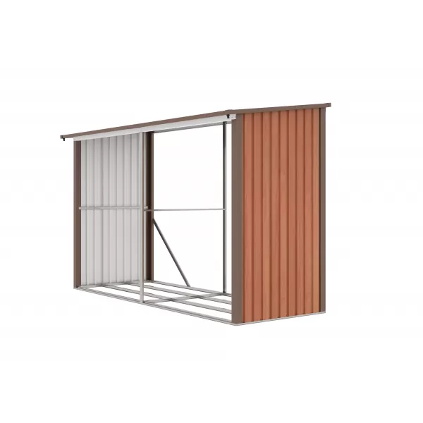Přístřešek na dřevo G21 WOH 682 - 302 x 119 cm, hnědý