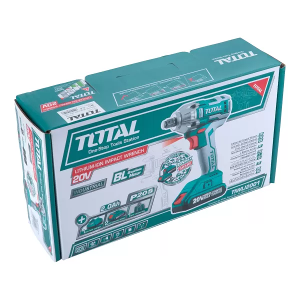 Aku rázový utahovák industrial 20V 2x 2,0Ah Brushless Total TIWLI2001