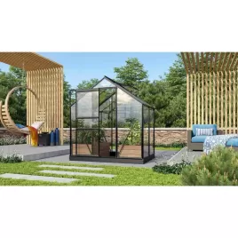 Skleník VITAVIA VENUS 2500 čiré sklo 3 mm černý LG3537