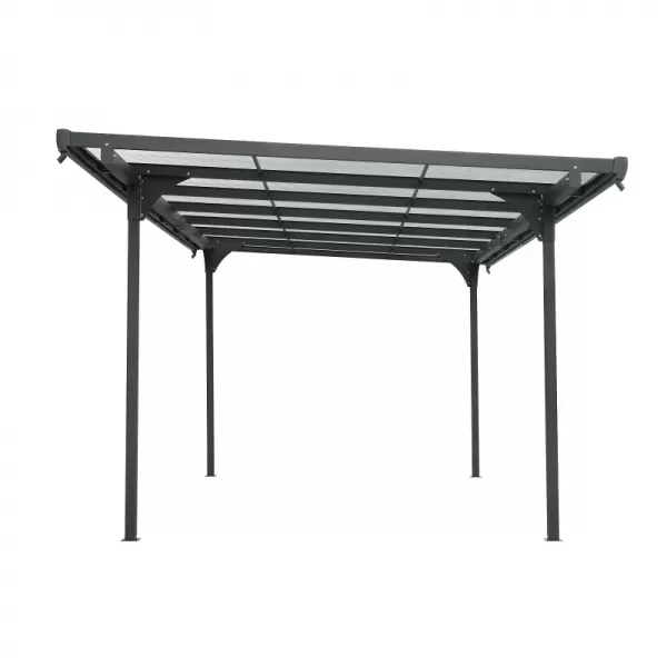 Hliníková pergola LANITPLAST ALU 53 antracit + čirý PC LG4148