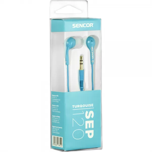 Sluchátka do uší SENCOR SEP 120 TURQOUISE