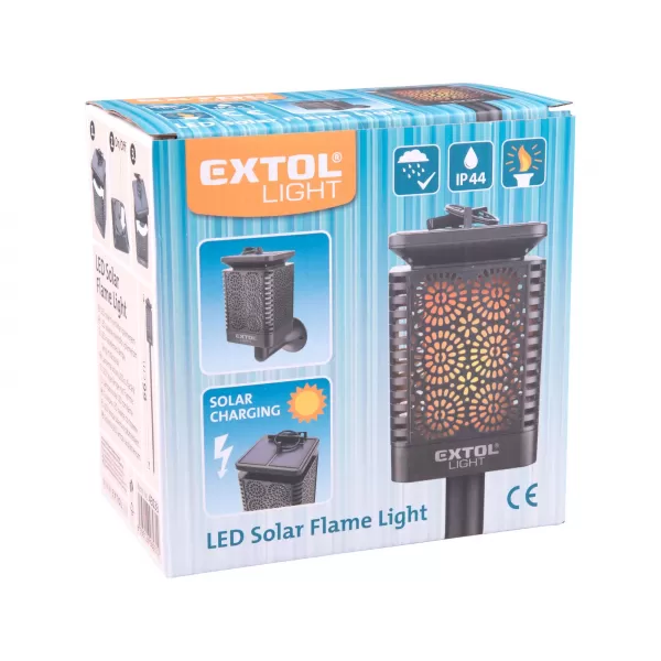Solární LED pochodeň s plamenem 12xLED EXTOL LIGHT 43133