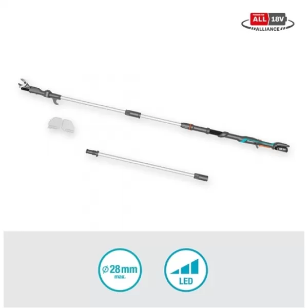 Aku teleskopické nůžky na větve HighCut 360/18V 1x2,0Ah P4A - sada Gardena 14776-20