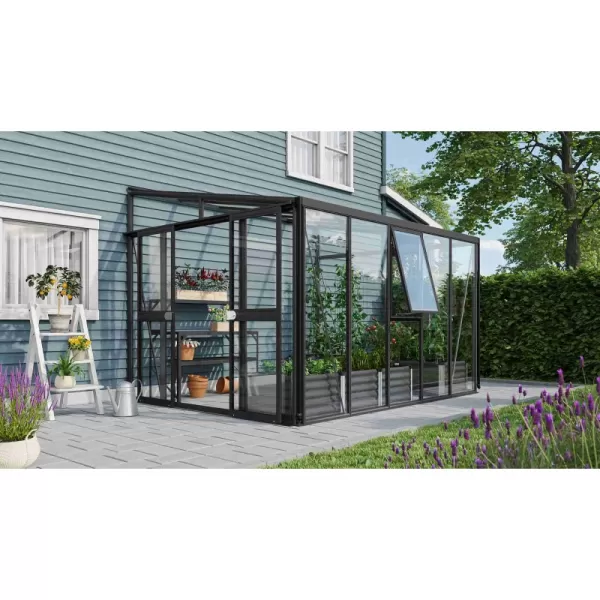 Skleník VITAVIA ATHENA 8600 sklo 3 mm + PC 10 mm černý LG3834