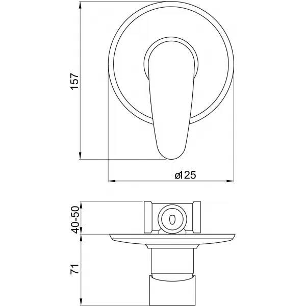 Sprchová baterie podomítková Titania Smart chrom Novaservis 98050,0